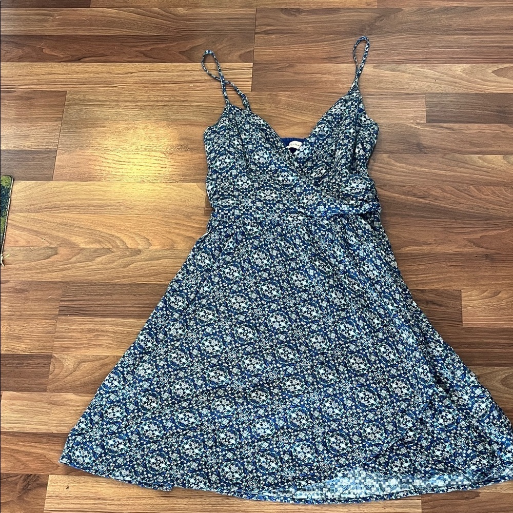 Abercrombie &Fitch wrap look smocked sundress printed